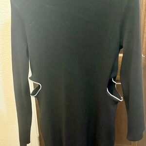 H&M Black Dress with silver cut out waist